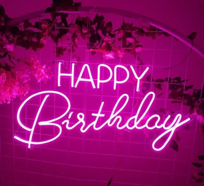 Happy Birthday Neon Sign, Birthday Neon Sign Custom, Happy Birthday Neon Light, Birthday Neon Lights, Birthday Party Decor